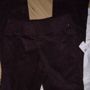 NEW size 8 womens pants brown casual dress eight career wear velvet soft